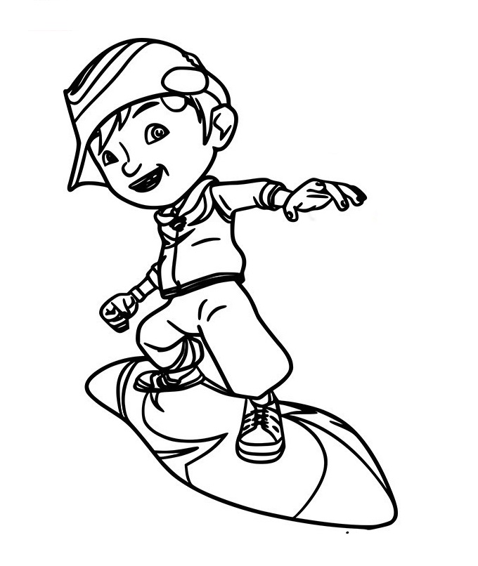 Awesome Wind Boboiboy Coloring Page - Free Printable Coloring ...