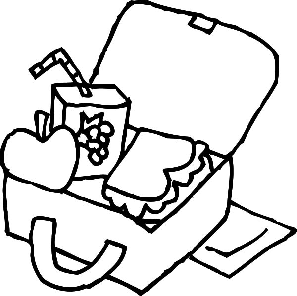 Lunch Coloring Pages - Coloring Home