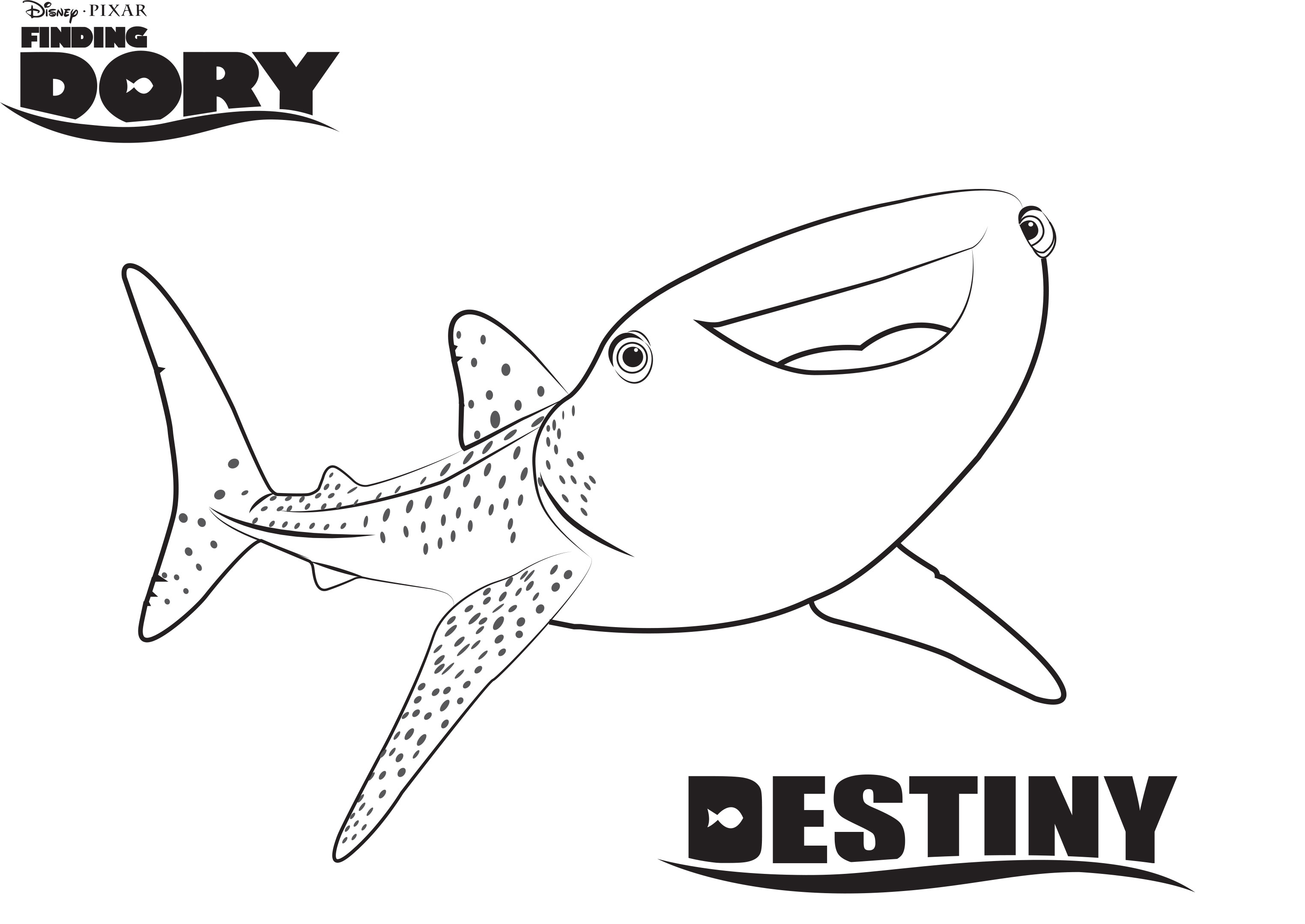 Destiny - Finding Dory Coloring Page