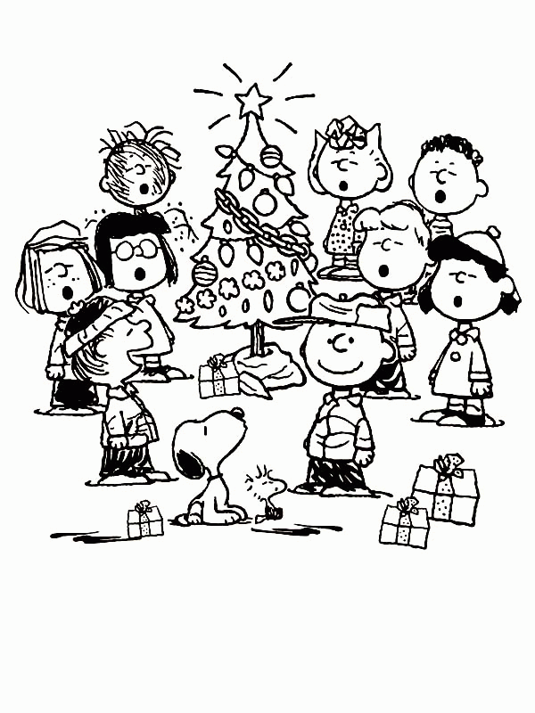 Peanuts Charlie Brown Christmas Coloring Page: Peanuts Charlie ...