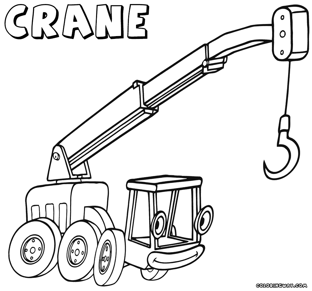 Coloring Pages Crane 3