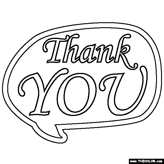 Thank You Coloring Page