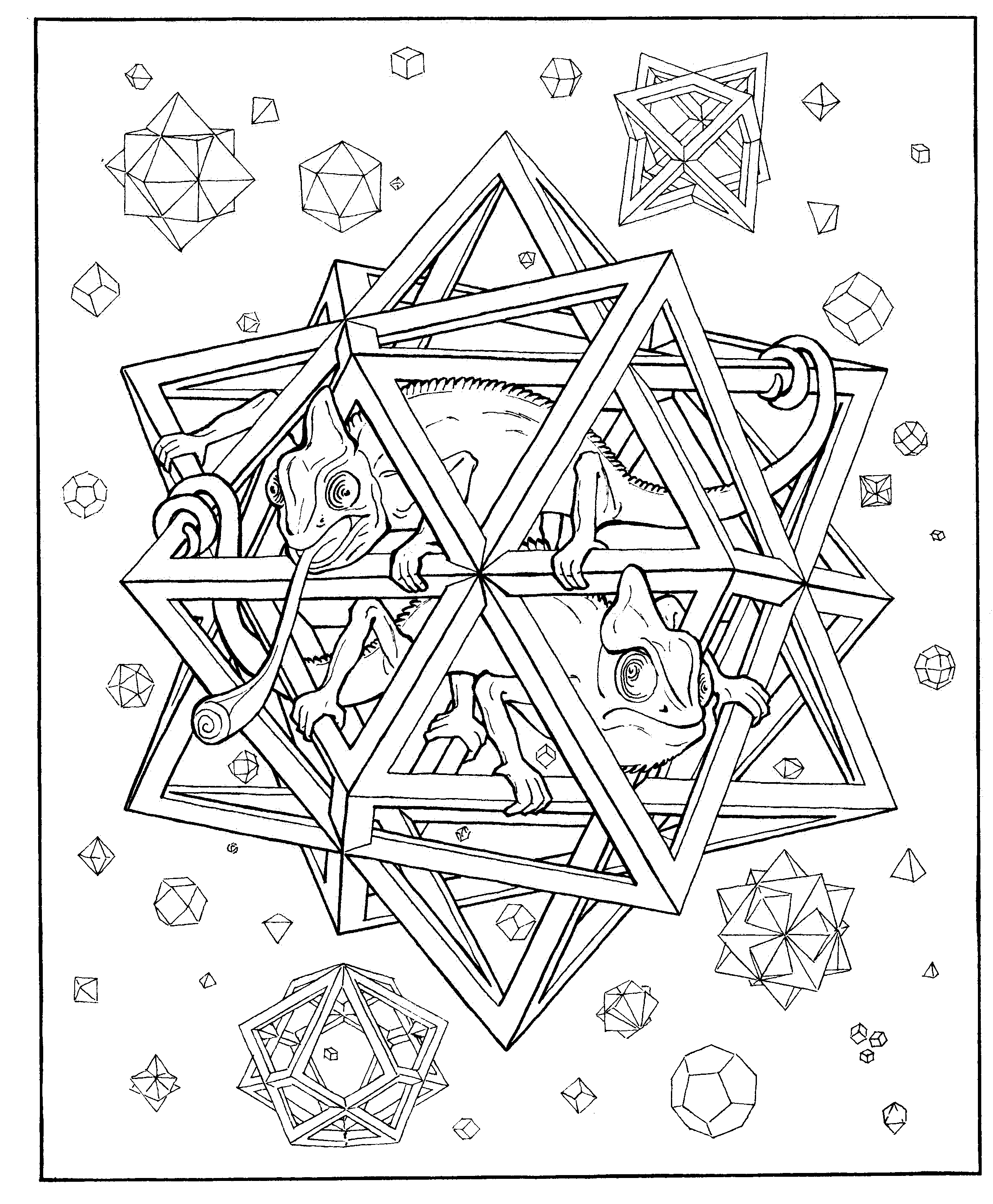 Free Geometric Coloring Pages #6899 Geometric Pattern Coloring ...