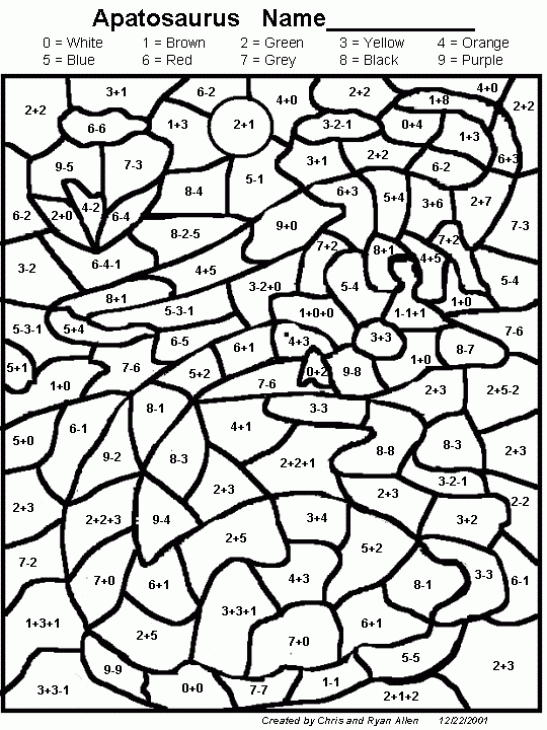 Color By Number coloring page