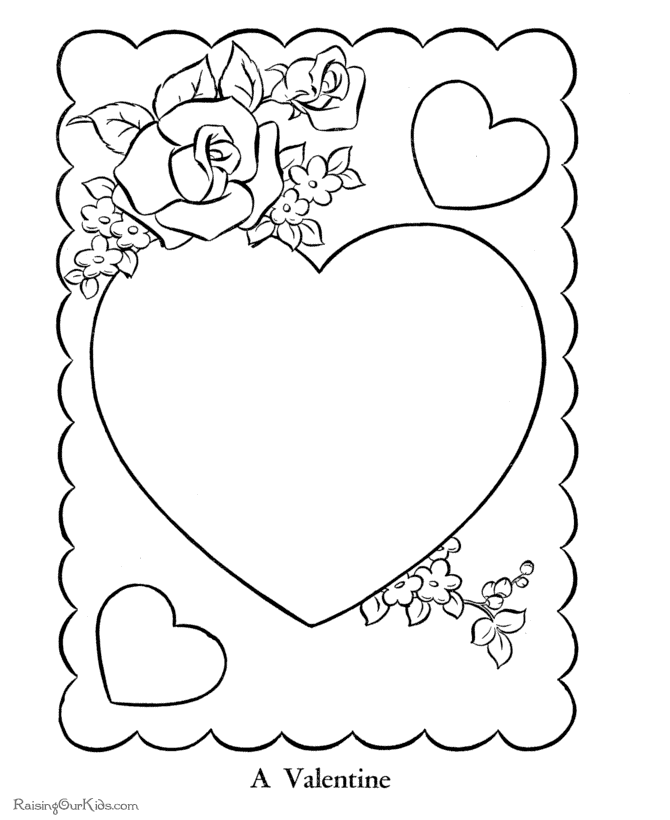 Free printable Valentine hearts coloring page - 010