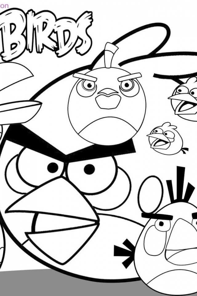 Angry Bird Coloring Pages To Print 640×960 #3912 Disney Coloring 