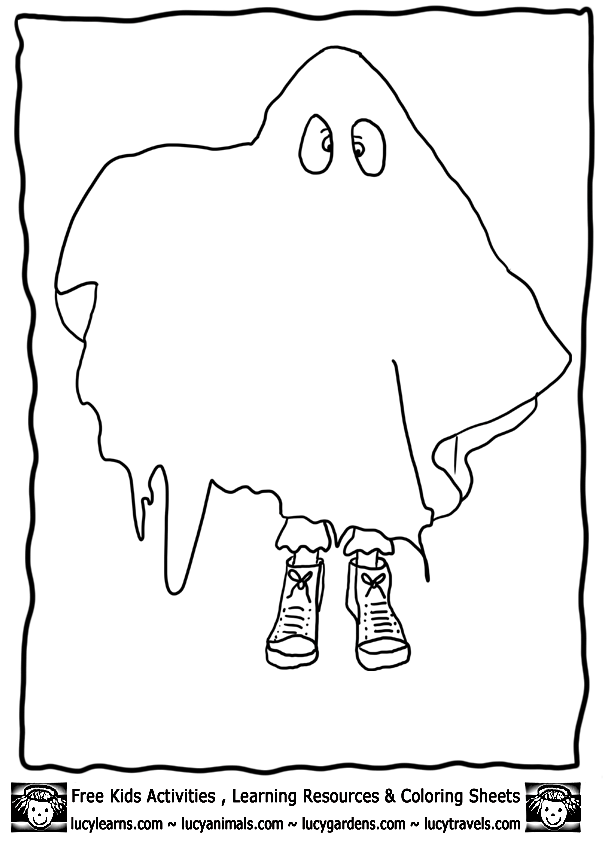Halloween Ghost Coloring Page,Echo's Ghost Coloring Pages with 