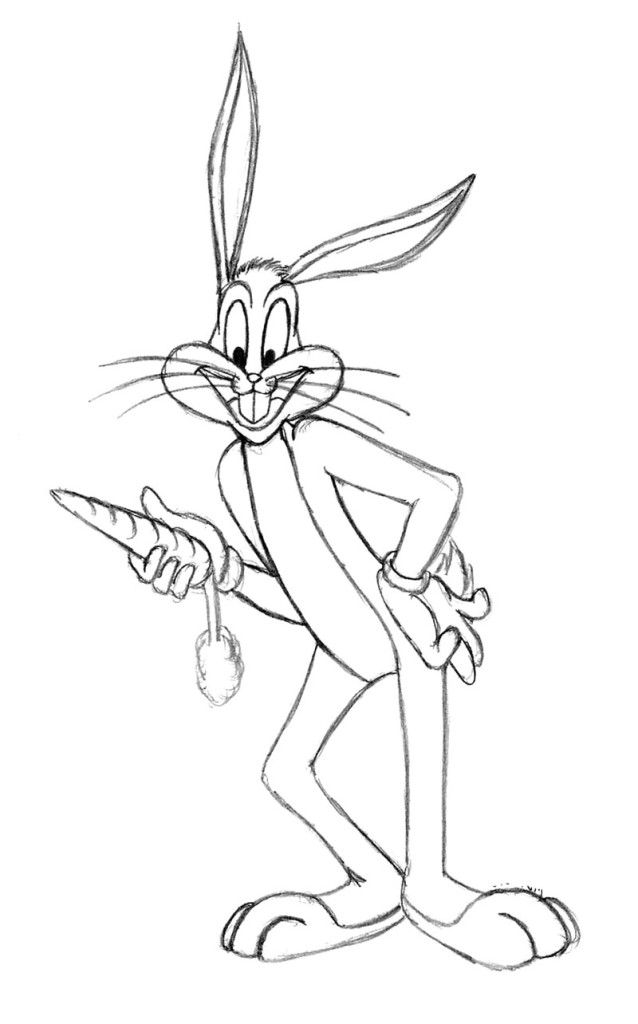 Simple Bugs Bunny Verry Like Carrots Coloring Page High Definition 