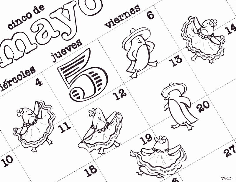 Coloring Pages For Cinco De Mayo