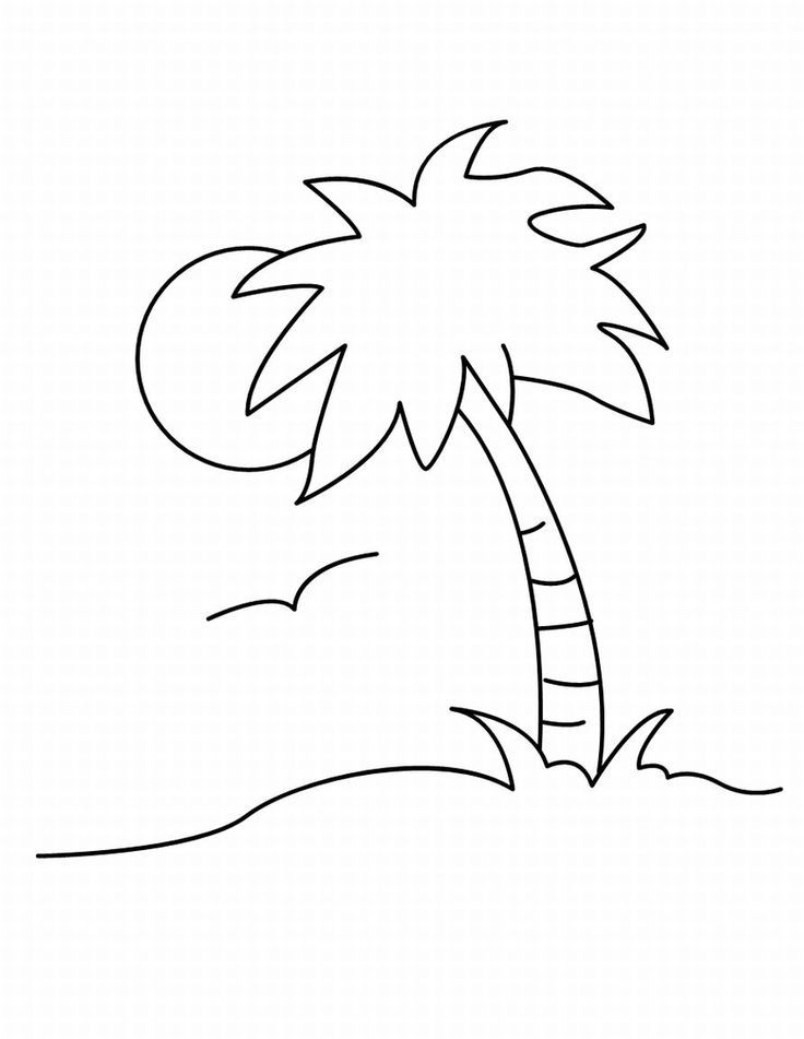 palm-tree-coloring-10.jpg (893×1155) | Embroidery - Seashore | Pinter…