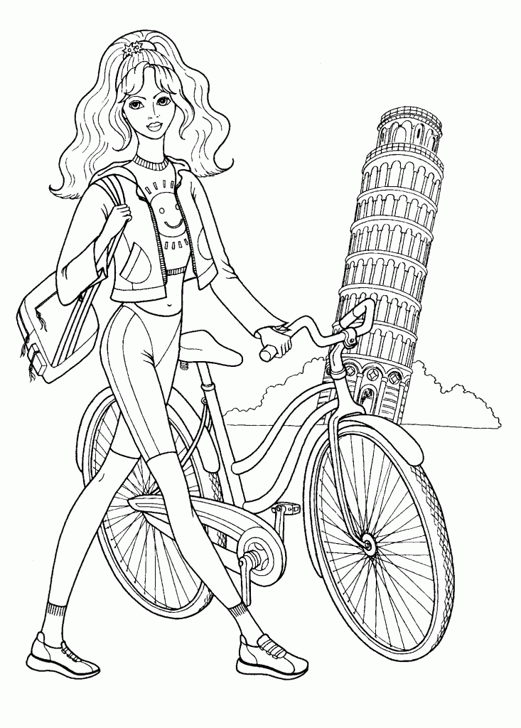 fashionable girls Colouring Pages