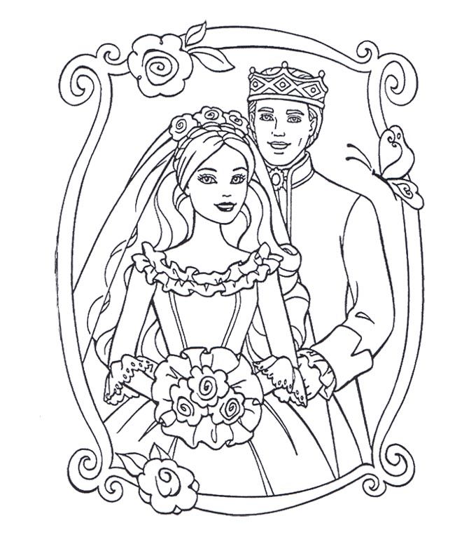 Barbie Wedding Coloring Pages   Coloring Home