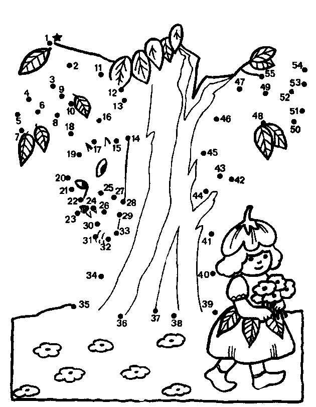 Free Halloween coloring pages: Connect The Dots Halloween Coloring 