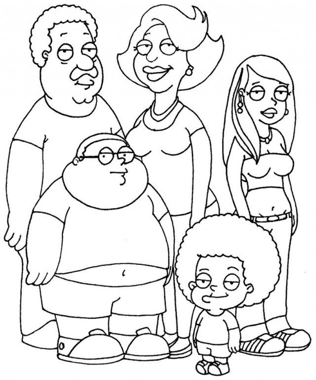 cleveland brown jr Colouring Pages