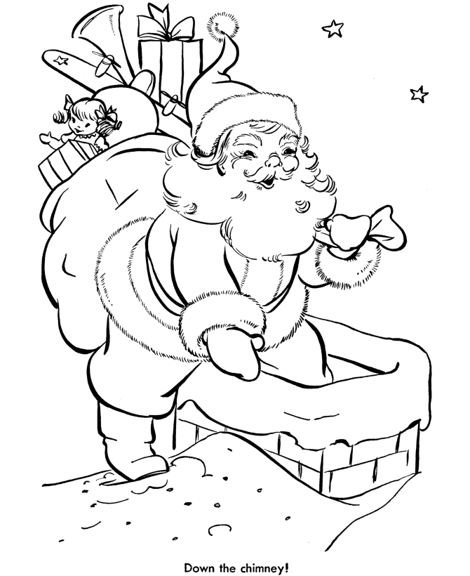 BlueBonkers : Santa Claus Coloring pages - 2