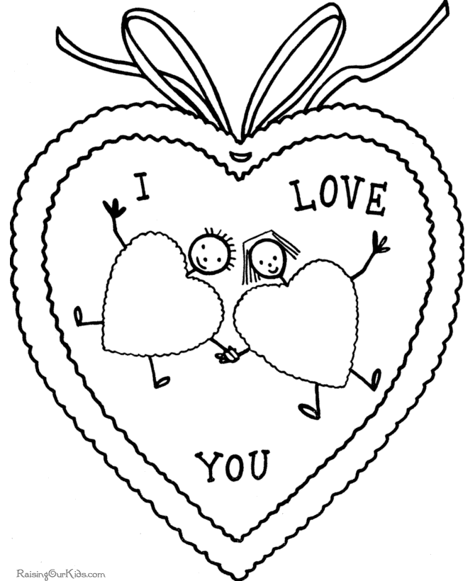 Happy Valentine Coloring Page - 018