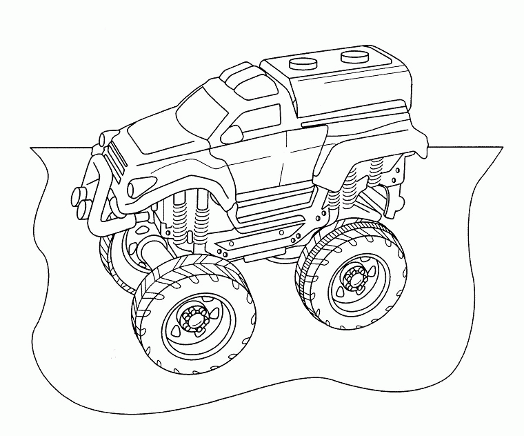 dessin a imprimer monster truck