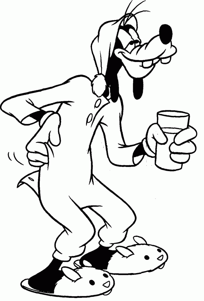 Educational Goofy Was Drinking Coloring Pages High Resolution 