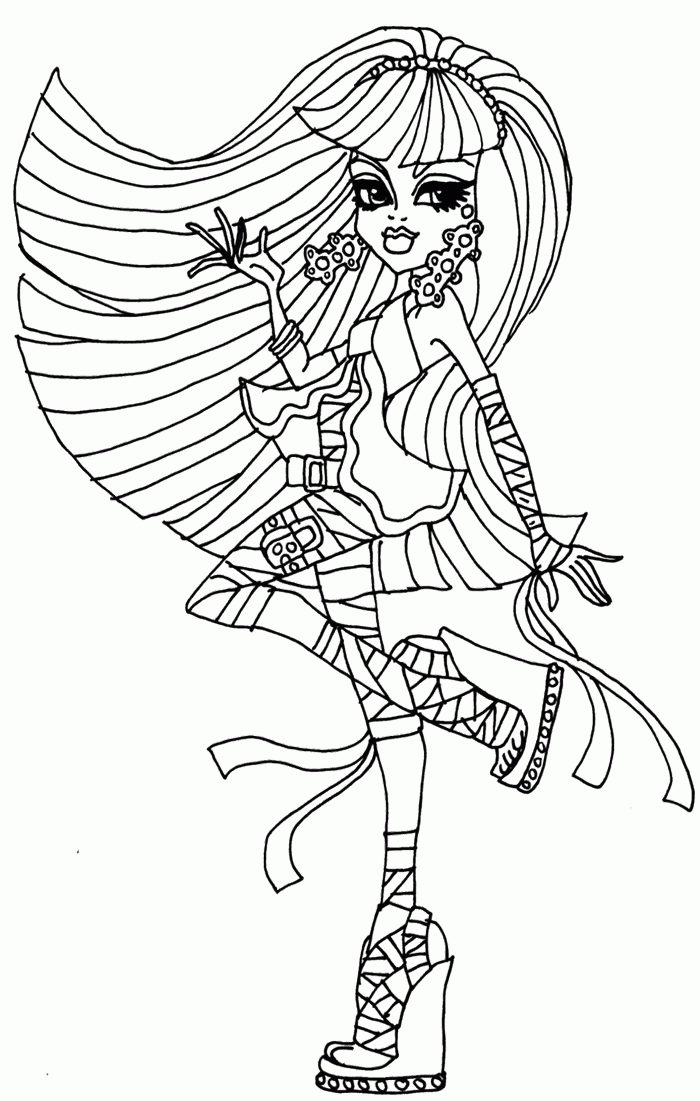 Monster High Cleo De Nile A Photo Model Coloring Pages - Monster 