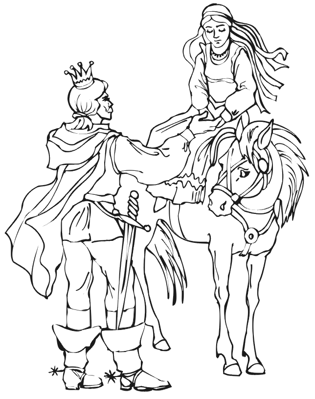 prince horse Colouring Pages