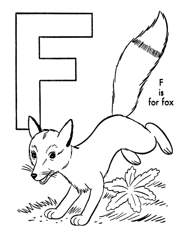 Download Letter F Is For Fox Coloring Page Or Print Letter F Is 