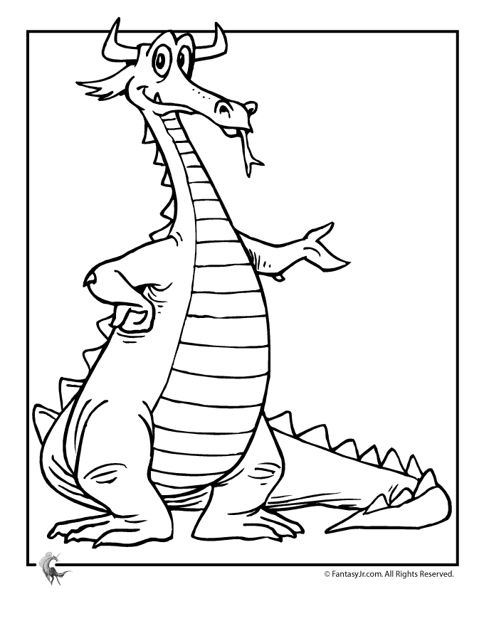 Dragon Coloring Pages Free 9 | Free Printable Coloring Pages