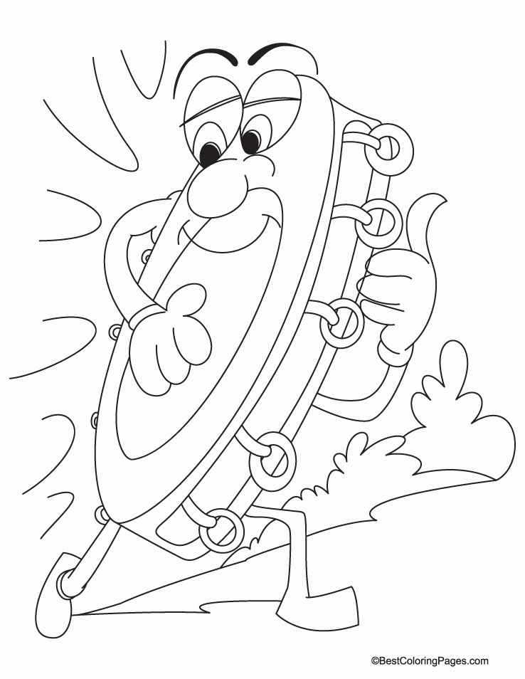 tamborine Colouring Pages (page 2)