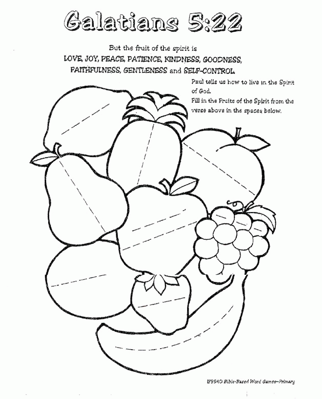 Fruits Of The Holy Spirit Coloring Pages