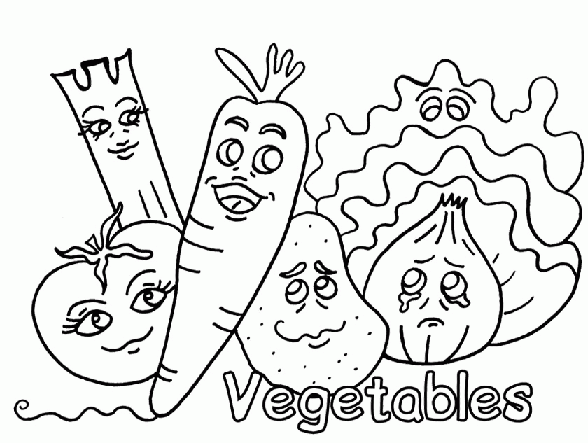 Vegetable Coloring Pages : Vegetables That Are Ready To Be Cooked 