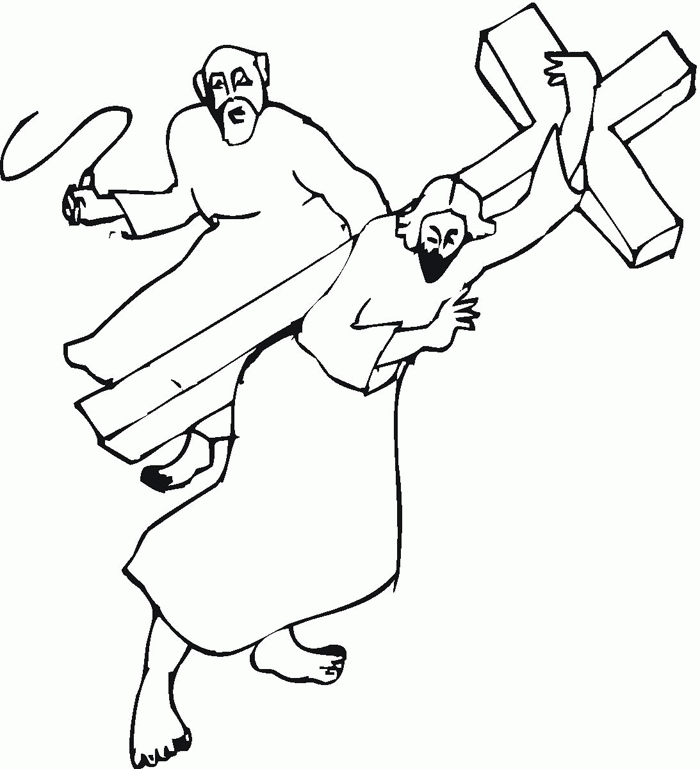 The Stations Of The Cross Colouring Pages Page 3 Coloring Home