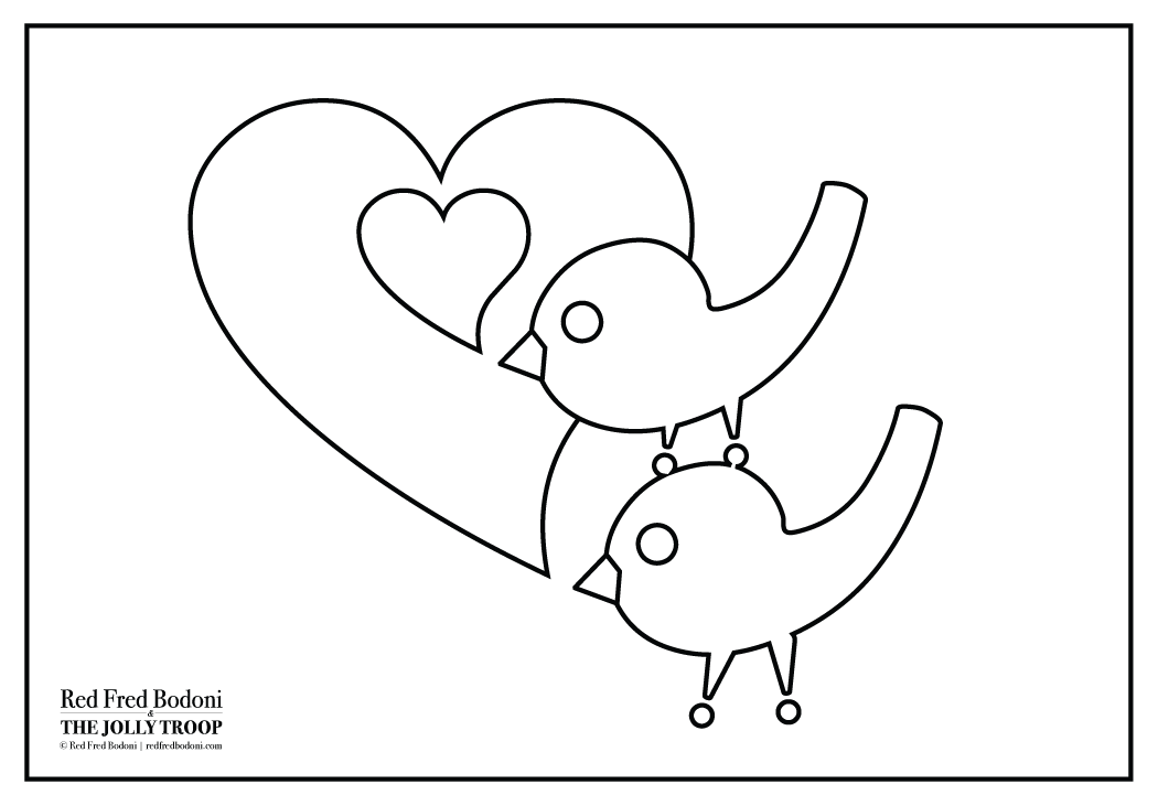 The Jolly Blog: Coloring Page: Say It With Heart V'