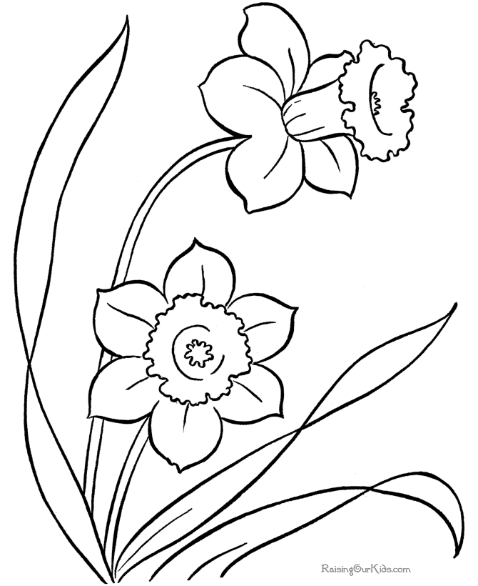Spring Coloring Sheets For Kids Coloring Home