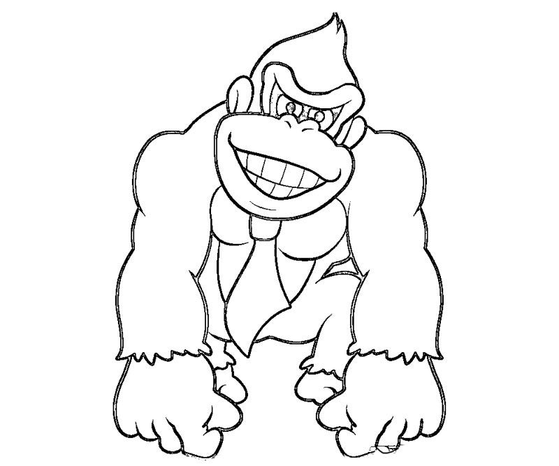 3 Donkey Kong Coloring Page