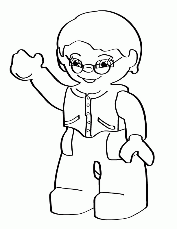 Lego woman - Free Printable Coloring Pages