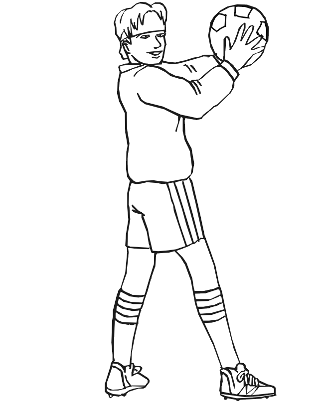 Soccer Coloring Page | Ready for Throw In