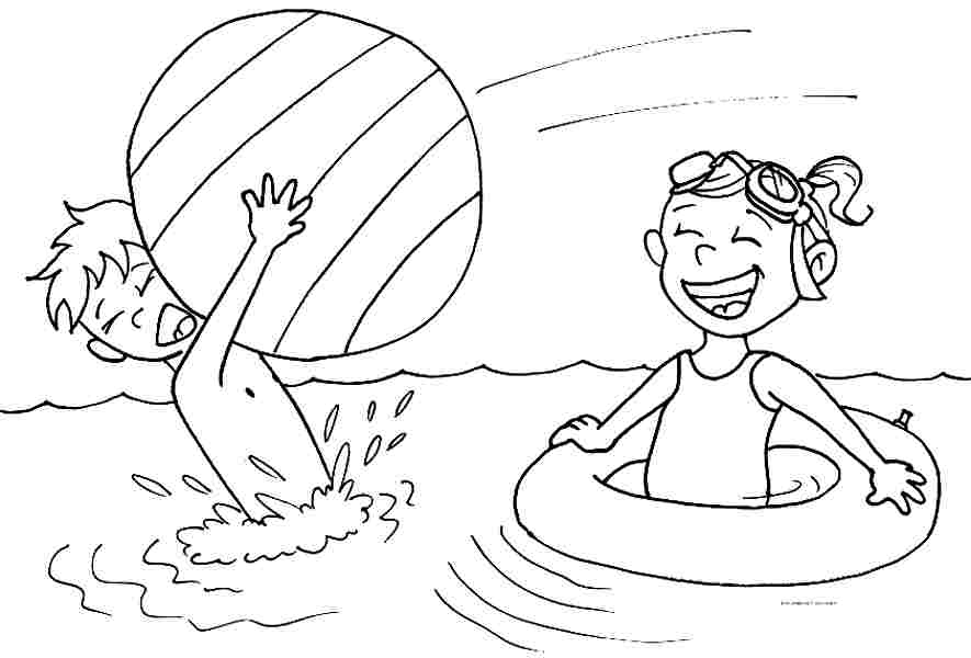 summer season colouring pages - Clip Art Library