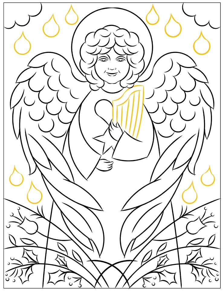 Nicole's Free Coloring Pages: Purple Angel