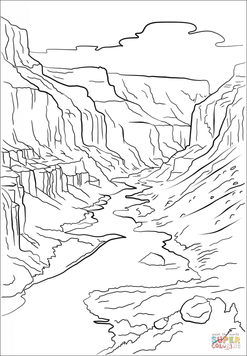 Grand Canyon coloring page | Free Printable Coloring Pages