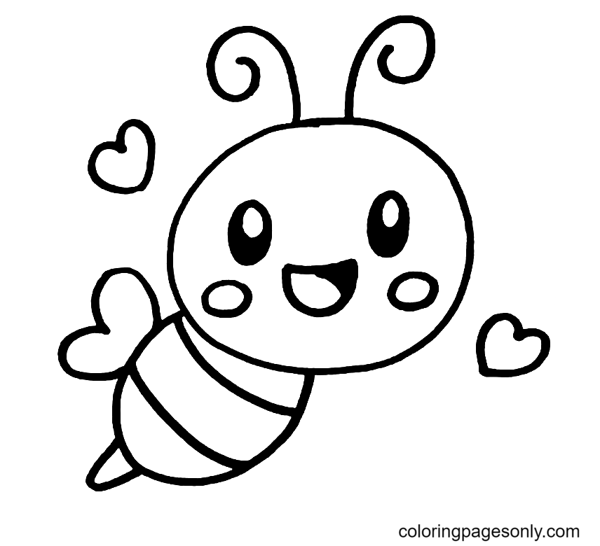 Cute Honey Bee Coloring Pages - Bee Coloring Pages - Coloring Pages For  Kids And Adults
