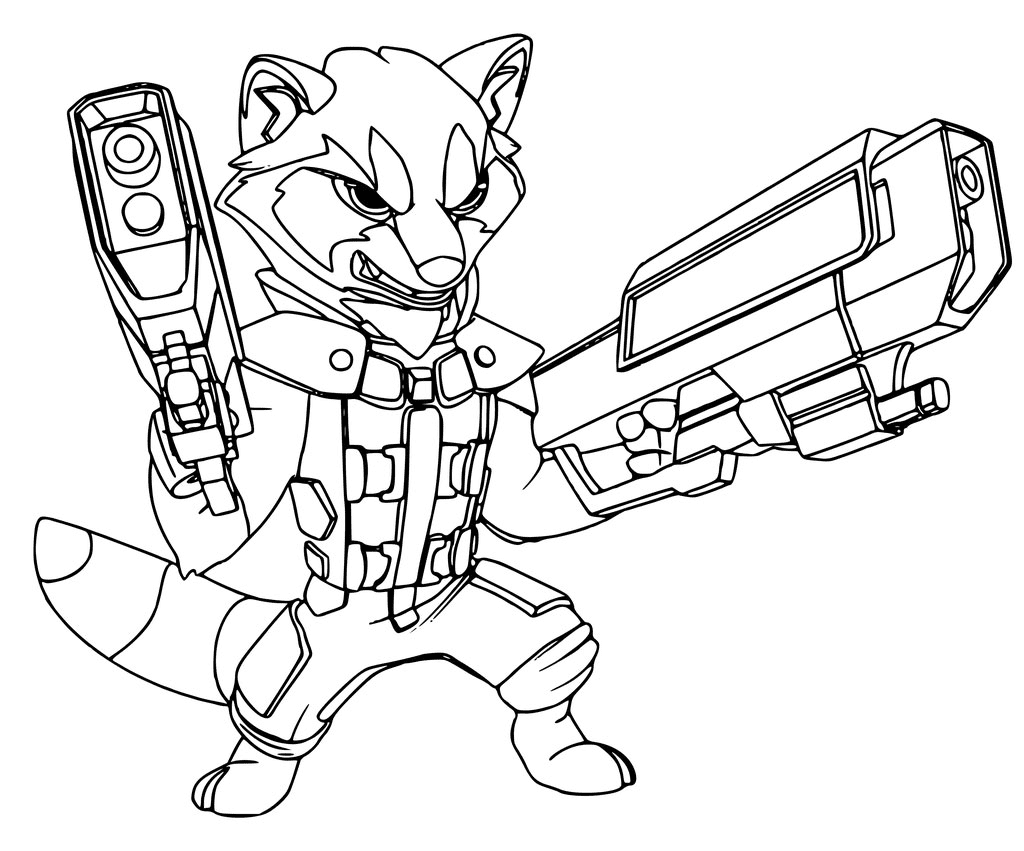 Rocket Guardians Galaxy Coloring Pages - Guardians of the Galaxy Coloring  Pages - Coloring Pages For Kids And Adults