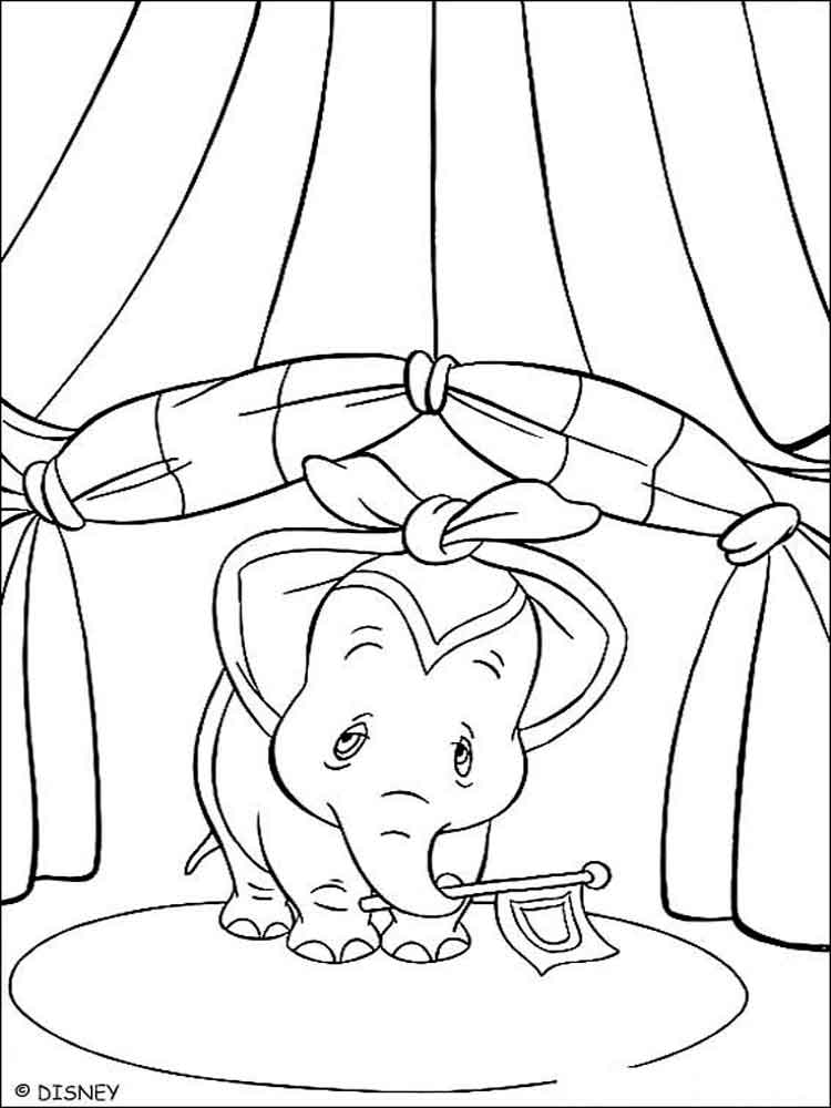 Dumbo coloring pages. Download and print Dumbo coloring pages