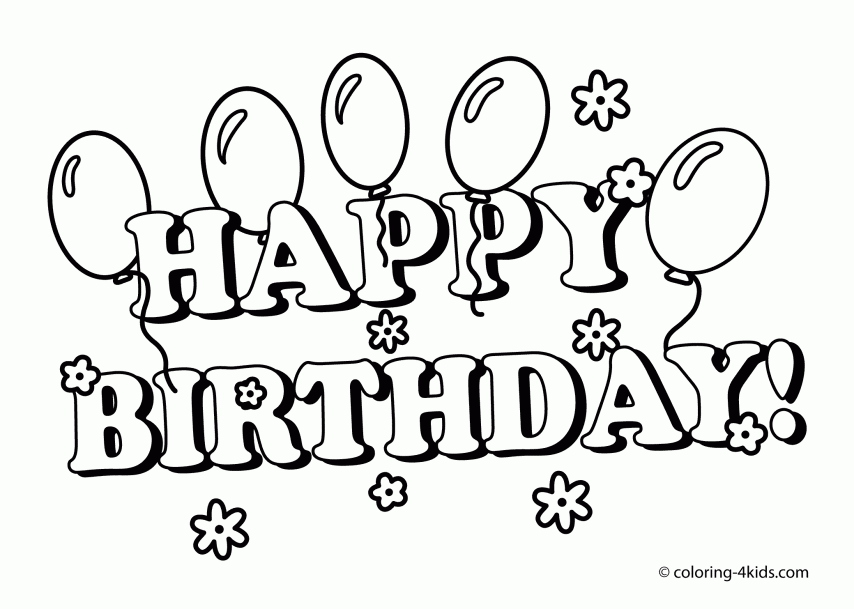 Birthday Coloring Pages For Grandma Birthday Coloring Sheet ...