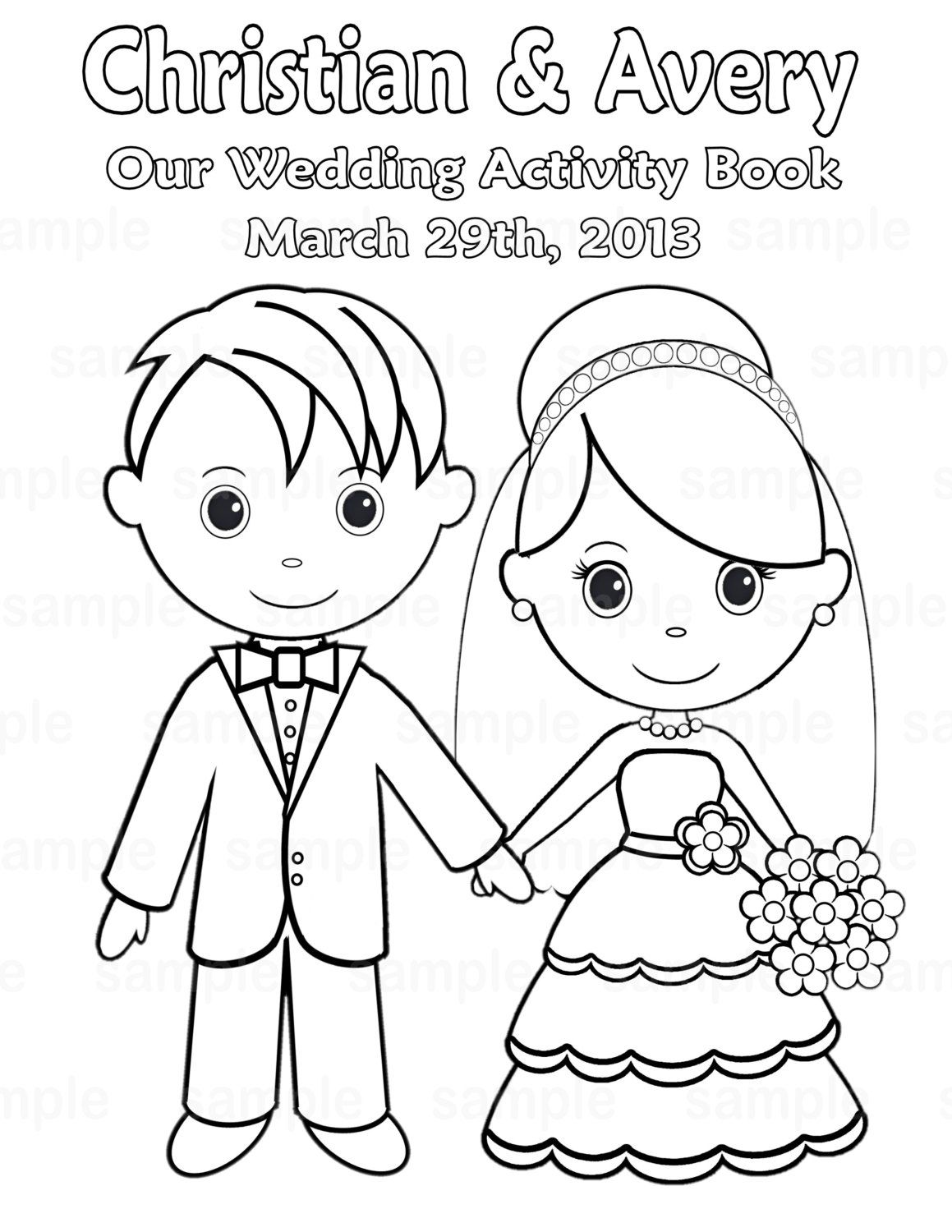 Wedding Cartoon Coloring Pages - Coloring Home