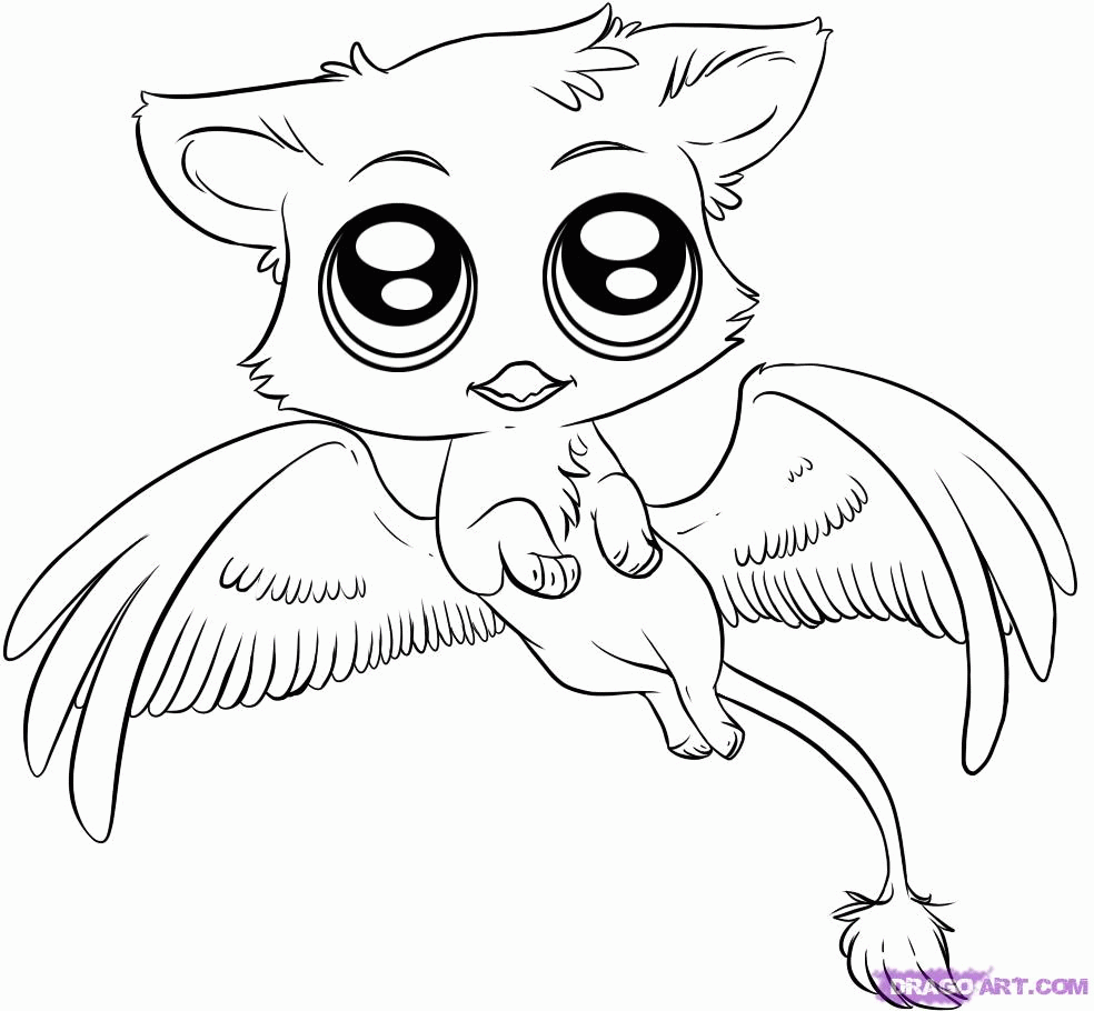Cute Baby Animal Coloring Pages Dragoart Coloring Home
