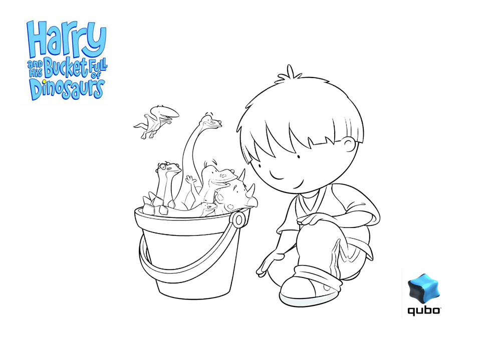 coloring book image bucket of water