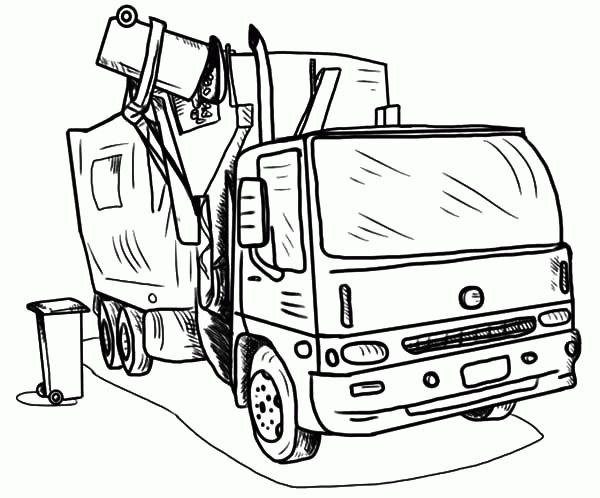 Garbage Truck Coloring Pages Free - Coloring Home