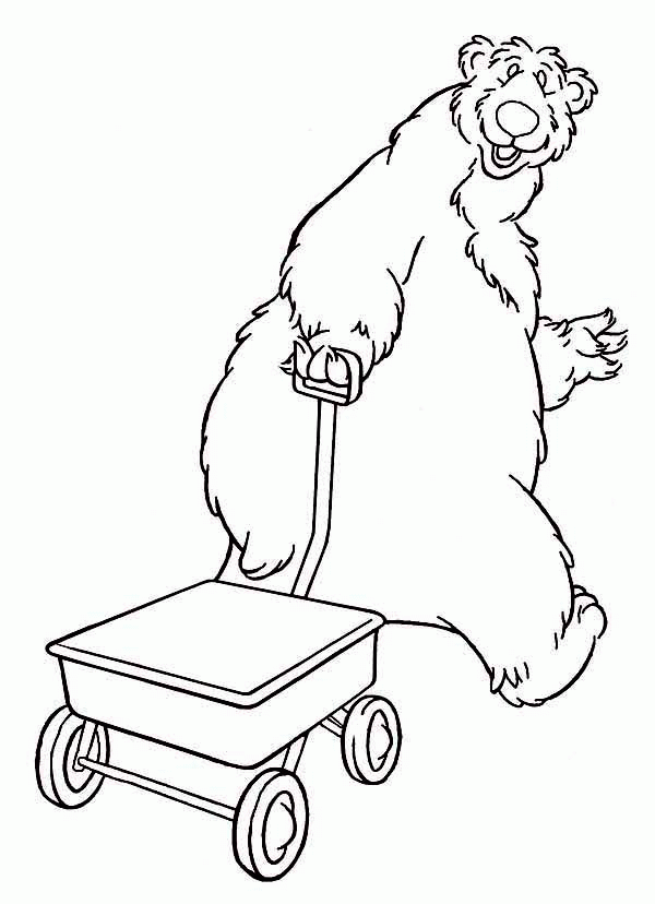 Bear inthe Big Blue House Pulling Carriage Coloring Pages - NetArt