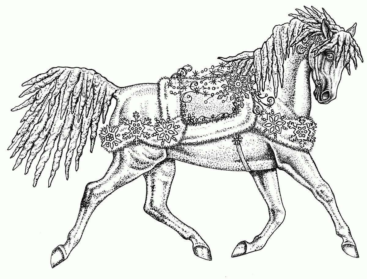 Carousel Horse Design Coloring Pages - Coloring Pages For All Ages