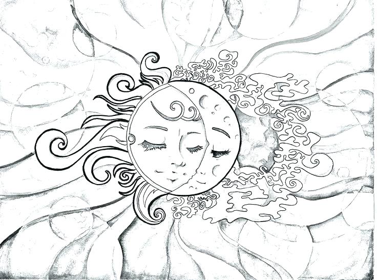 Sun Moon Drawing at PaintingValley.com | Explore collection of Sun ...