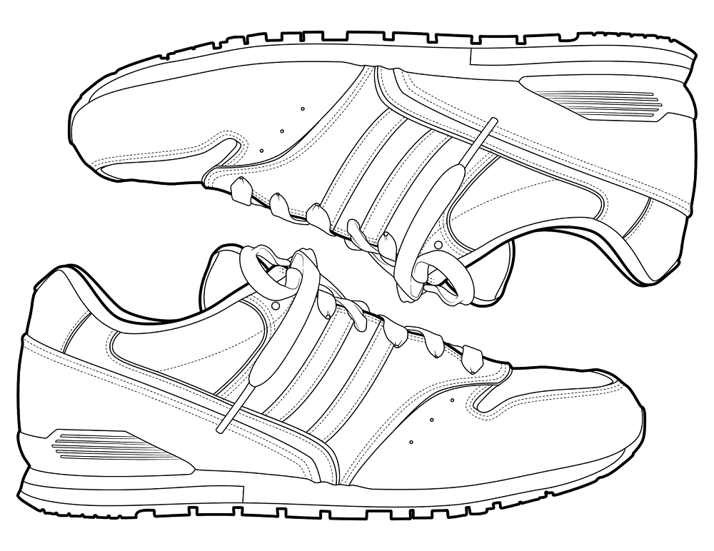Jordan Sneakers Coloring Pages - Coloring Home